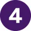 White number 4 within a purple circle